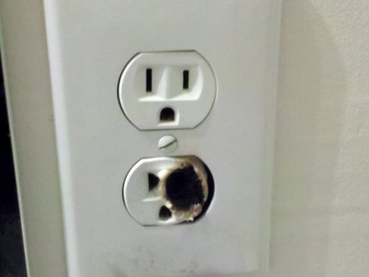 Foto del problema eléctrico